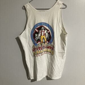 Rare Vintage 2003 Y2K Florida Fire FighterState games Tank Top White Size XL